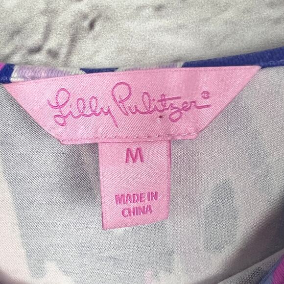 Lilly Pulitzer Women’s M Amethyst Klea Cold Shoulder Romper Boho Resort Tropical - Picture 7 of 11